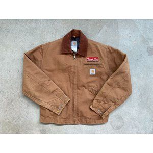 Carhartt Detroit Jacket USA Made Makita Logo Embroidery Size Small